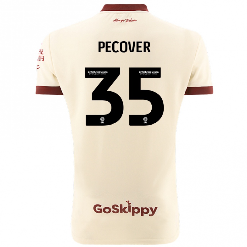 Hombre Fútbol Camiseta Leo Pecover #35 Crema Blanco 2ª Equipación 2024/25 Argentina