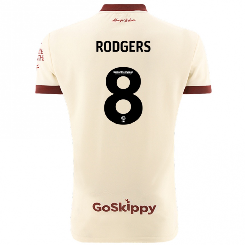 Hombre Fútbol Camiseta Amy Rodgers #8 Crema Blanco 2ª Equipación 2024/25 Argentina