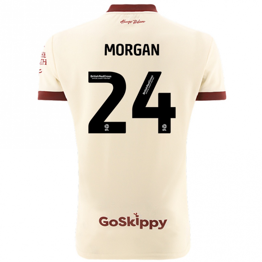 Hombre Fútbol Camiseta Ffion Morgan #24 Crema Blanco 2ª Equipación 2024/25 Argentina