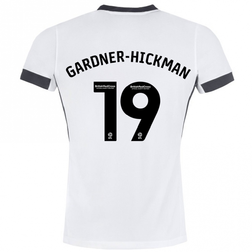 Hombre Fútbol Camiseta Taylor Gardner-Hickman #19 Blanco Negro 2ª Equipación 2024/25 Argentina