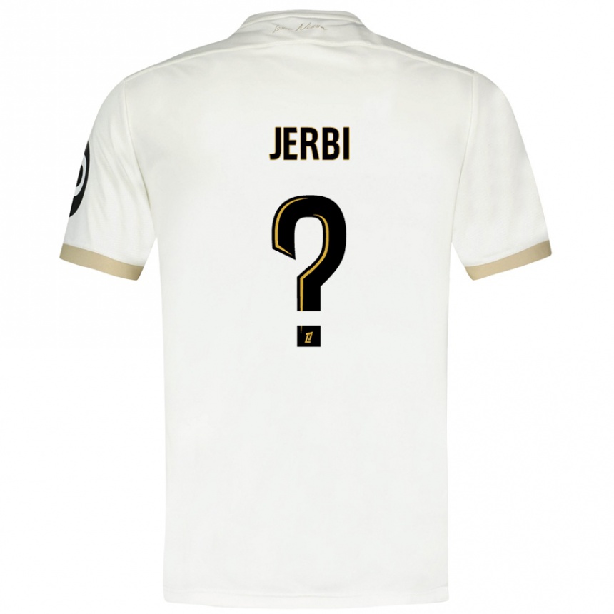 Hombre Fútbol Camiseta Rayan Jerbi #0 Blanco Dorado 2ª Equipación 2024/25 Argentina