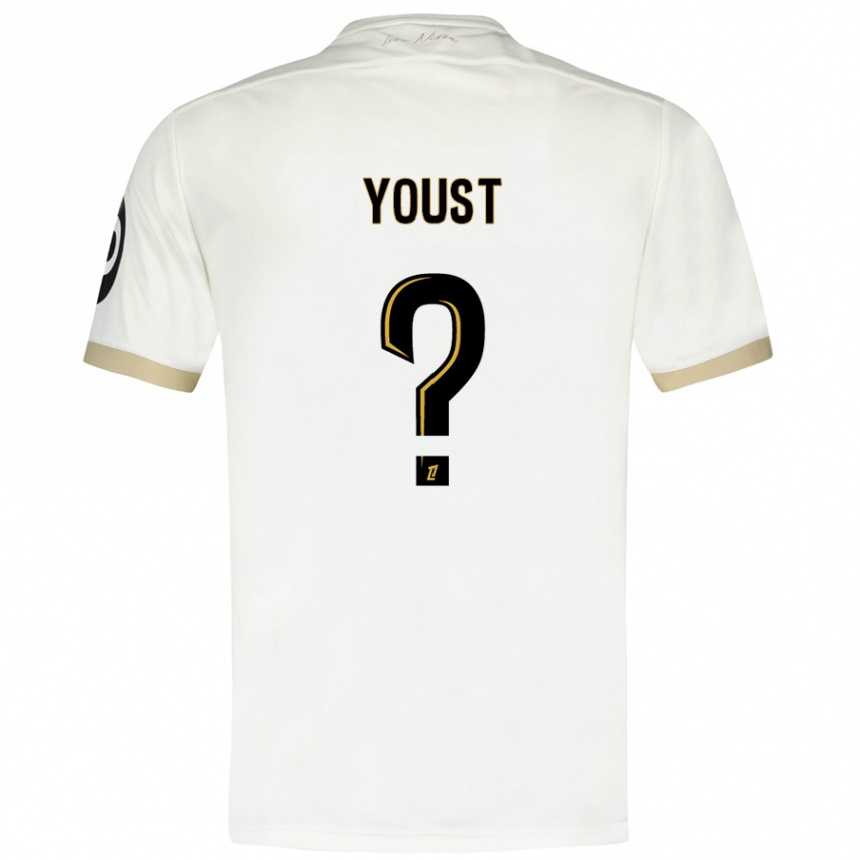 Hombre Fútbol Camiseta Matys Youst #0 Blanco Dorado 2ª Equipación 2024/25 Argentina