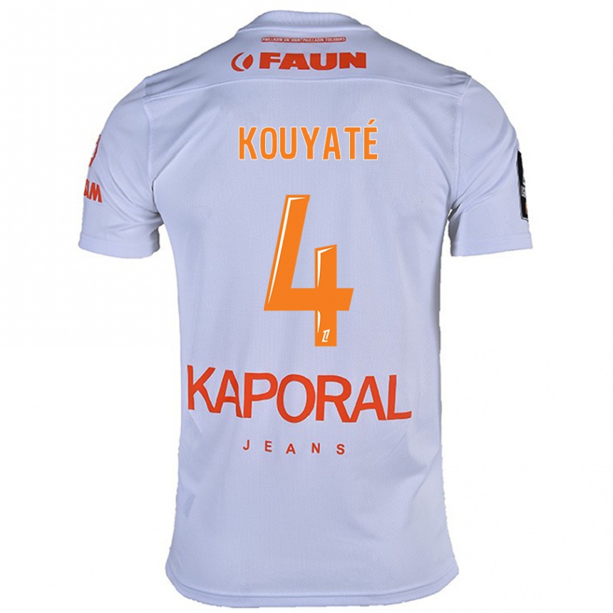 Hombre Fútbol Camiseta Kiki Kouyaté #4 Blanco 2ª Equipación 2024/25 Argentina