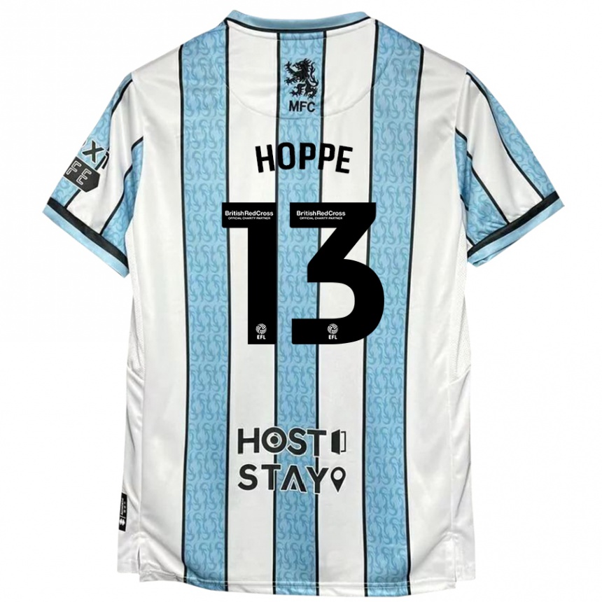 Hombre Fútbol Camiseta Matthew Hoppe #13 Blanco Azul 2ª Equipación 2024/25 Argentina