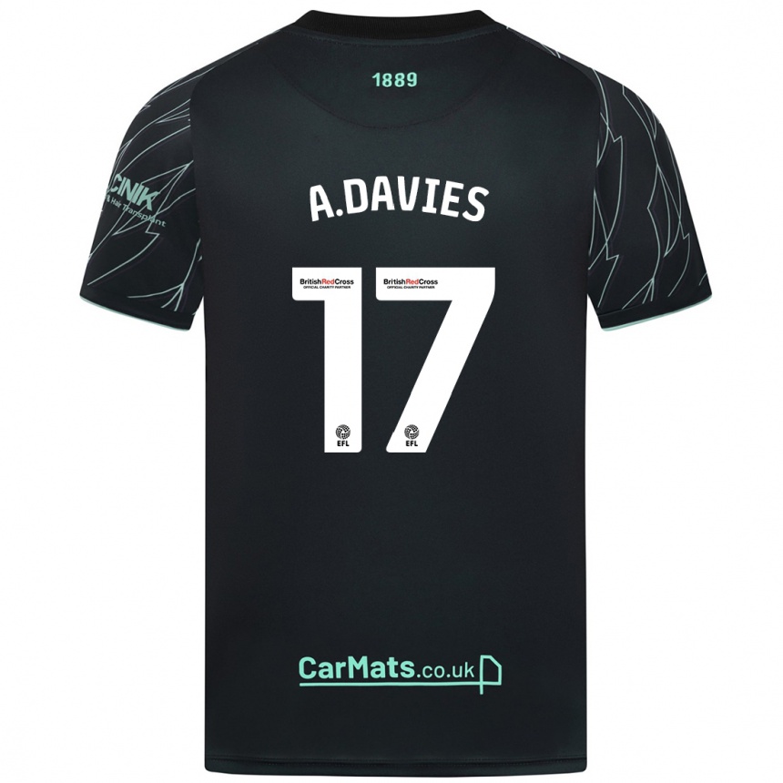 Hombre Fútbol Camiseta Adam Davies #17 Negro Verde 2ª Equipación 2024/25 Argentina