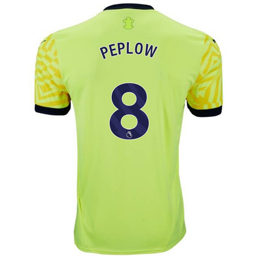 Hombre Fútbol Camiseta Chloe Peplow #8 Amarillo 2ª Equipación 2024/25 Argentina