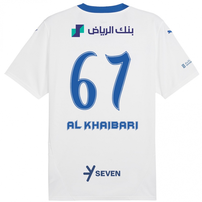 Hombre Fútbol Camiseta Mohammed Al-Khaibari #67 Blanco Azul 2ª Equipación 2024/25 Argentina