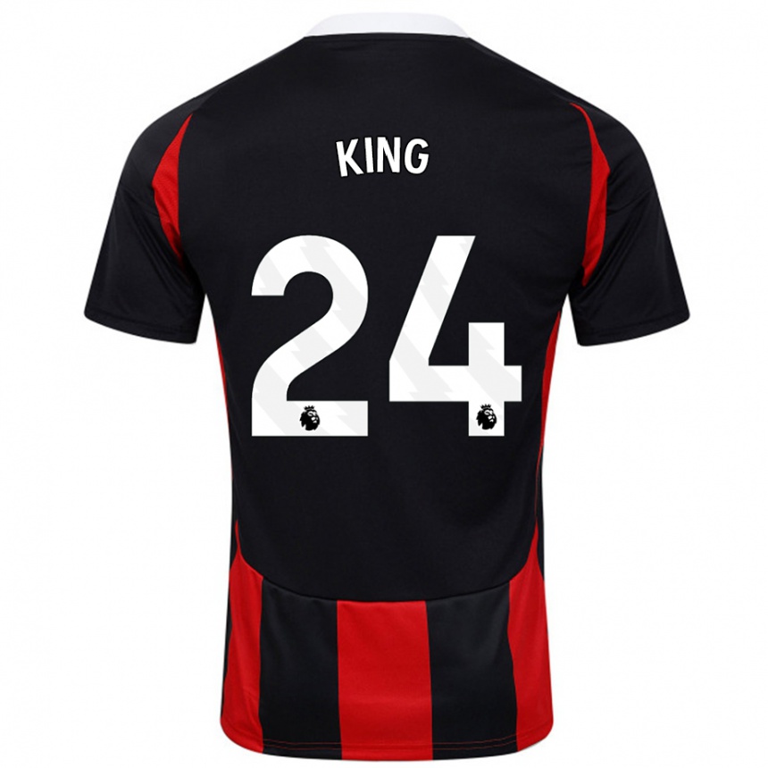 Hombre Fútbol Camiseta Joshua King #24 Negro Rojo 2ª Equipación 2024/25 Argentina