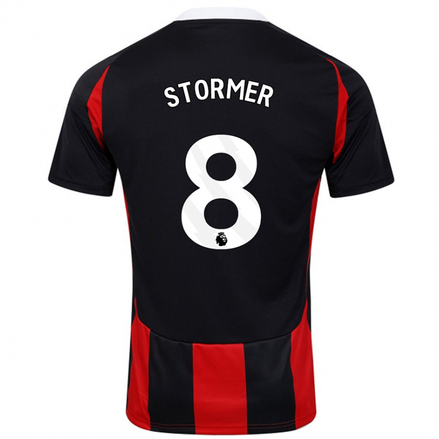 Hombre Fútbol Camiseta Becky Stormer #8 Negro Rojo 2ª Equipación 2024/25 Argentina