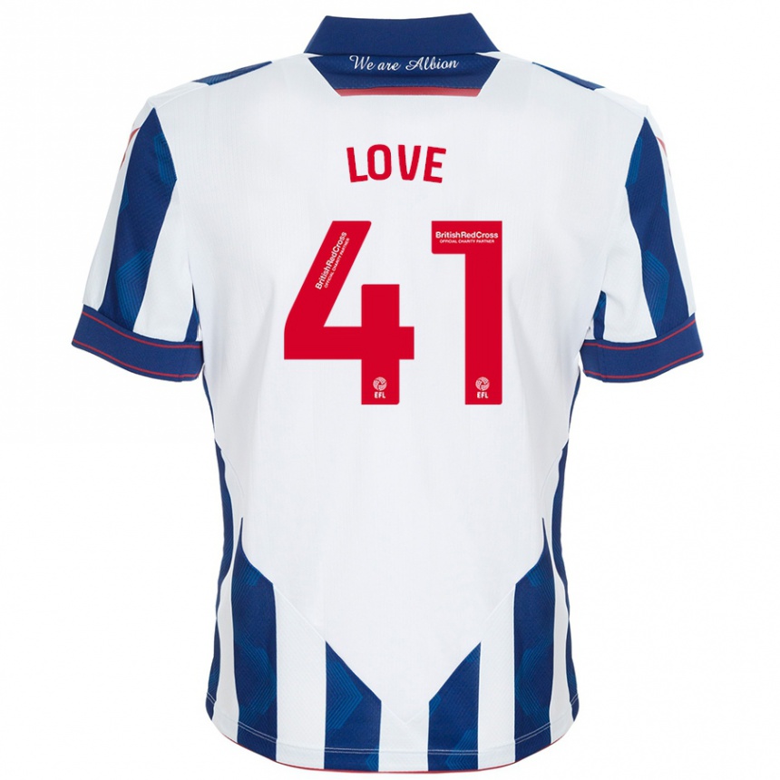 Mujer Fútbol Camiseta Layton Love #41 Blanco Azul Oscuro 1ª Equipación 2024/25 Argentina