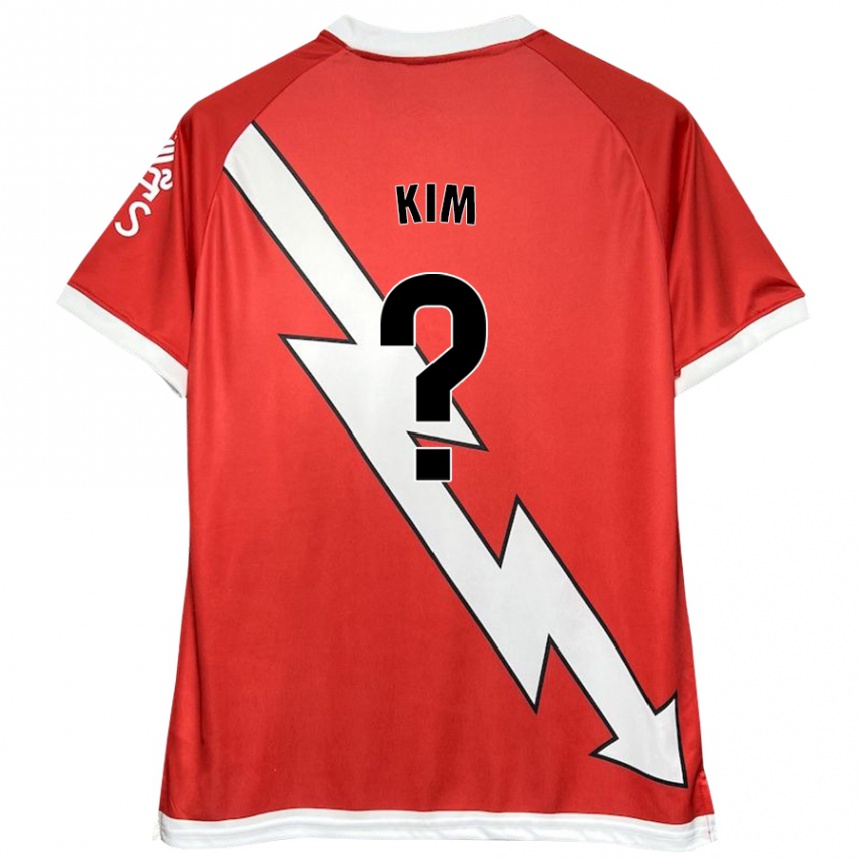 Mujer Fútbol Camiseta Nathaniel Kim #0 Blanco Rojo 1ª Equipación 2024/25 Argentina