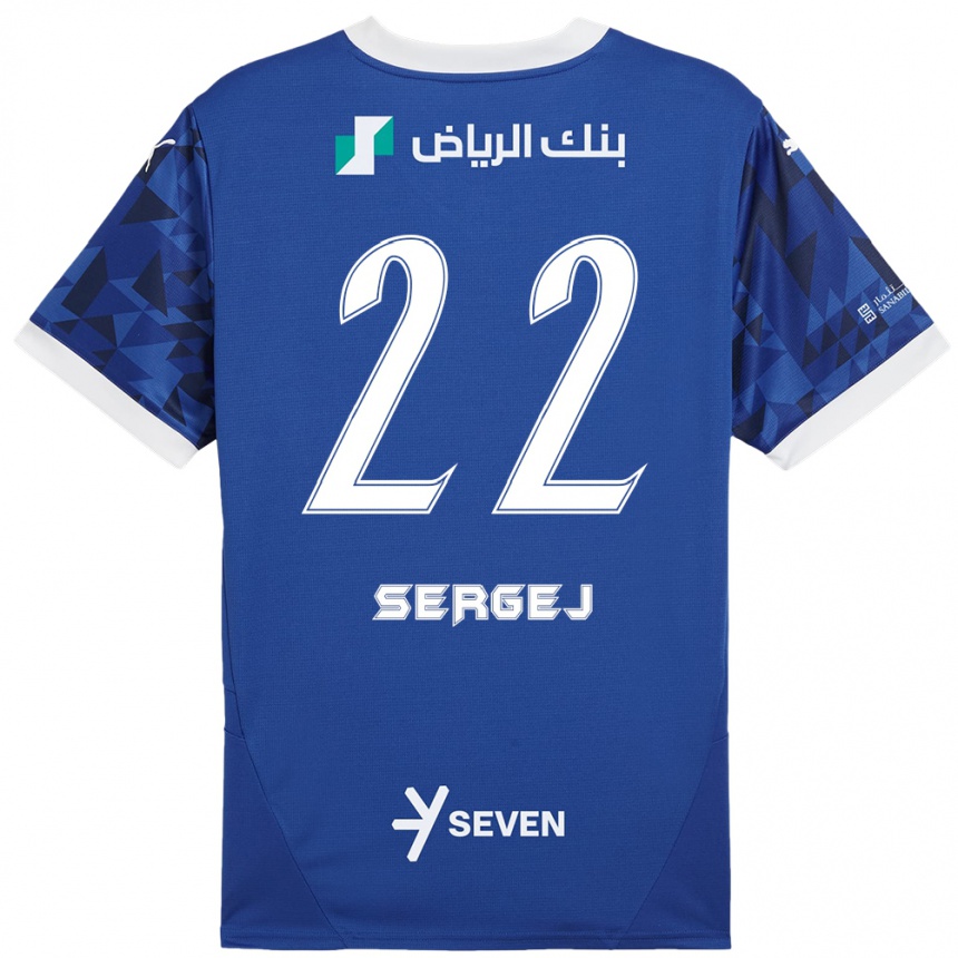 Mujer Fútbol Camiseta Sergej Milinkovic-Savic #22 Azul Oscuro Blanco 1ª Equipación 2024/25 Argentina