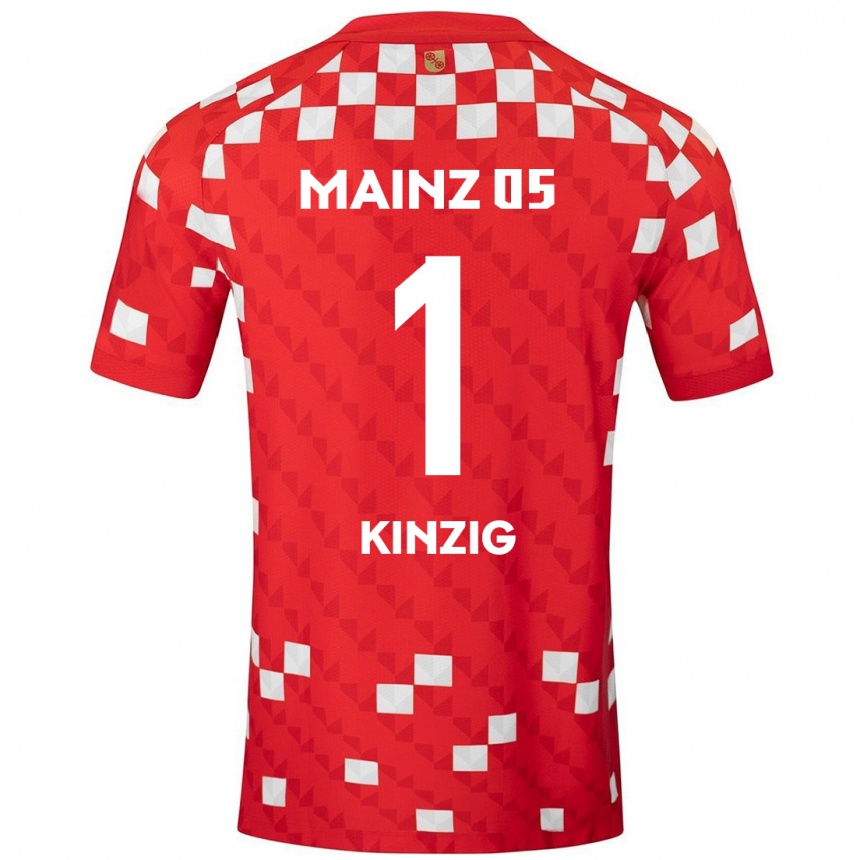 Mujer Fútbol Camiseta Maximilian Kinzig #1 Blanco Rojo 1ª Equipación 2024/25 Argentina