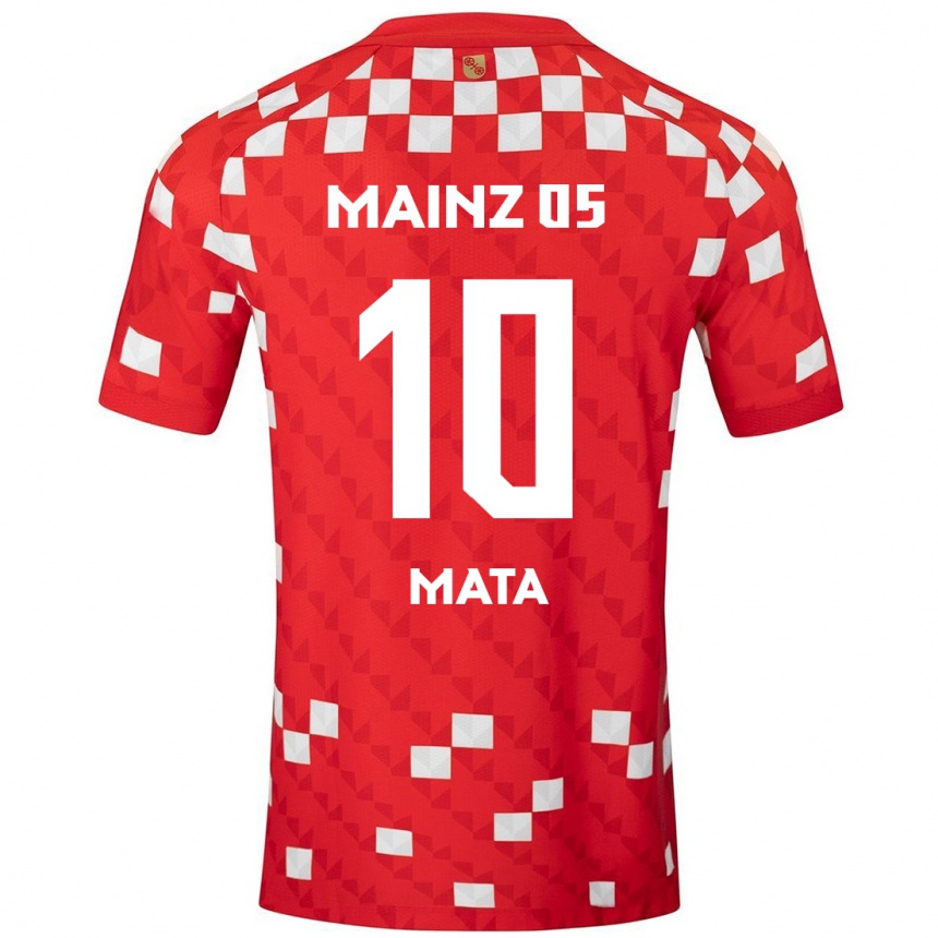 Mujer Fútbol Camiseta Ken Mata #10 Blanco Rojo 1ª Equipación 2024/25 Argentina