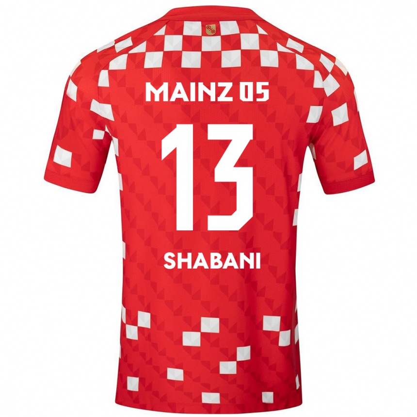 Mujer Fútbol Camiseta Eniss Shabani #13 Blanco Rojo 1ª Equipación 2024/25 Argentina