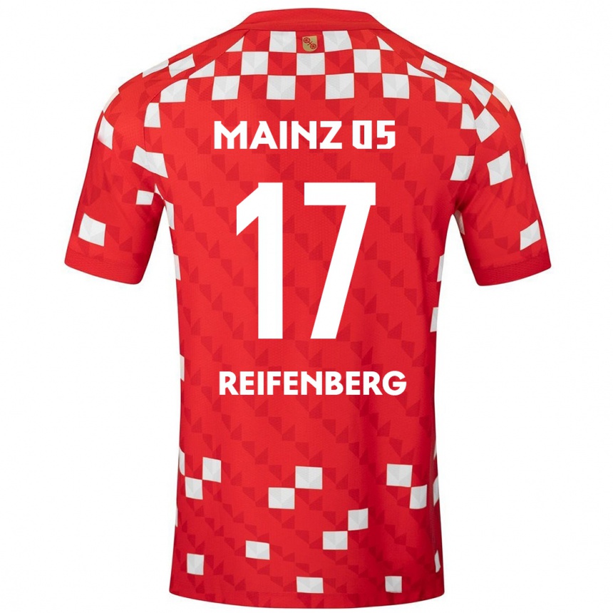 Mujer Fútbol Camiseta Michelle Reifenberg #17 Blanco Rojo 1ª Equipación 2024/25 Argentina