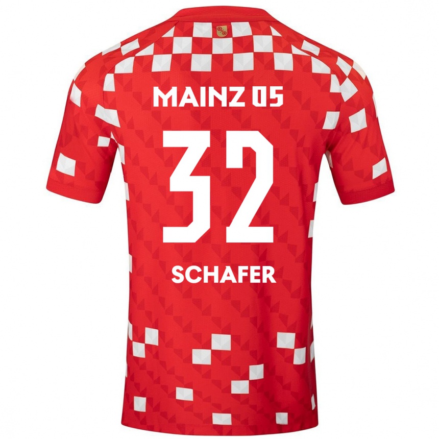 Mujer Fútbol Camiseta Ann-Christin Schäfer #32 Blanco Rojo 1ª Equipación 2024/25 Argentina