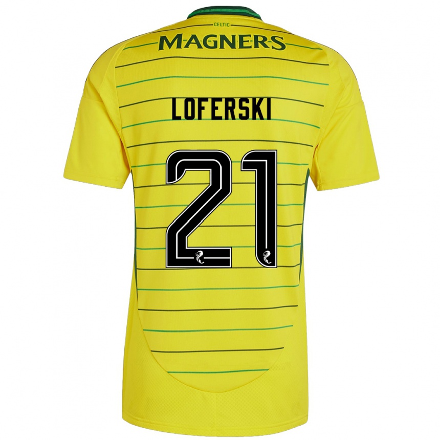 Mujer Fútbol Camiseta Kit Loferski #21 Amarillo 2ª Equipación 2024/25 Argentina