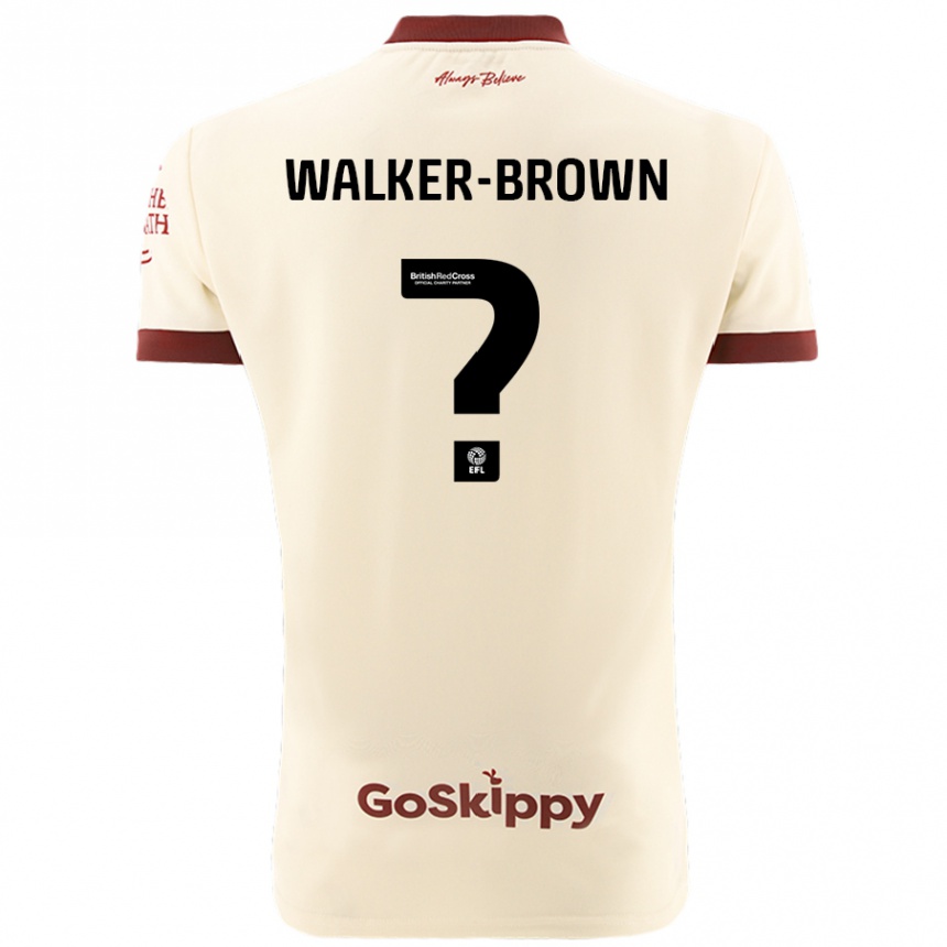 Mujer Fútbol Camiseta Rushon Walker-Brown #0 Crema Blanco 2ª Equipación 2024/25 Argentina