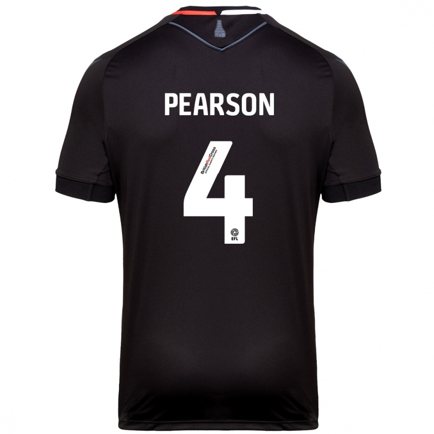 Mujer Fútbol Camiseta Ben Pearson #4 Negro 2ª Equipación 2024/25 Argentina