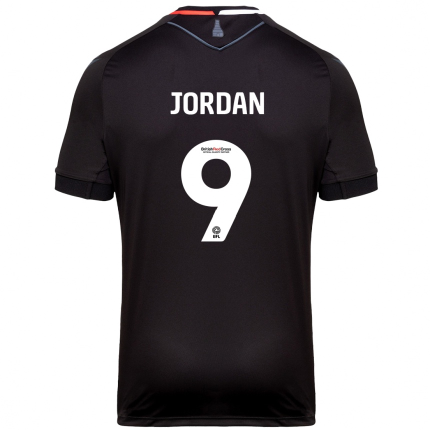 Mujer Fútbol Camiseta Saffron Jordan #9 Negro 2ª Equipación 2024/25 Argentina