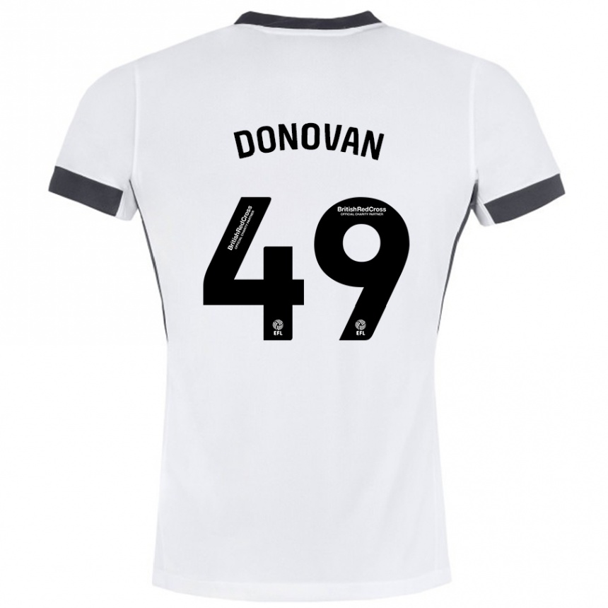 Mujer Fútbol Camiseta Romelle Donovan #49 Blanco Negro 2ª Equipación 2024/25 Argentina