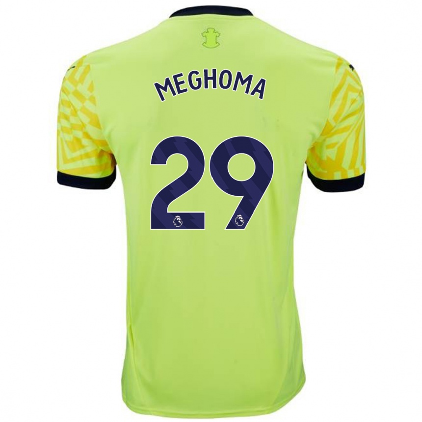 Mujer Fútbol Camiseta Jayden Meghoma #29 Amarillo 2ª Equipación 2024/25 Argentina