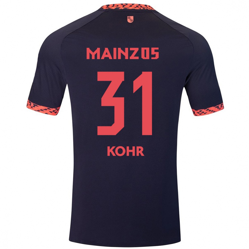 Mujer Fútbol Camiseta Dominik Kohr #31 Azul Coral Rojo 2ª Equipación 2024/25 Argentina