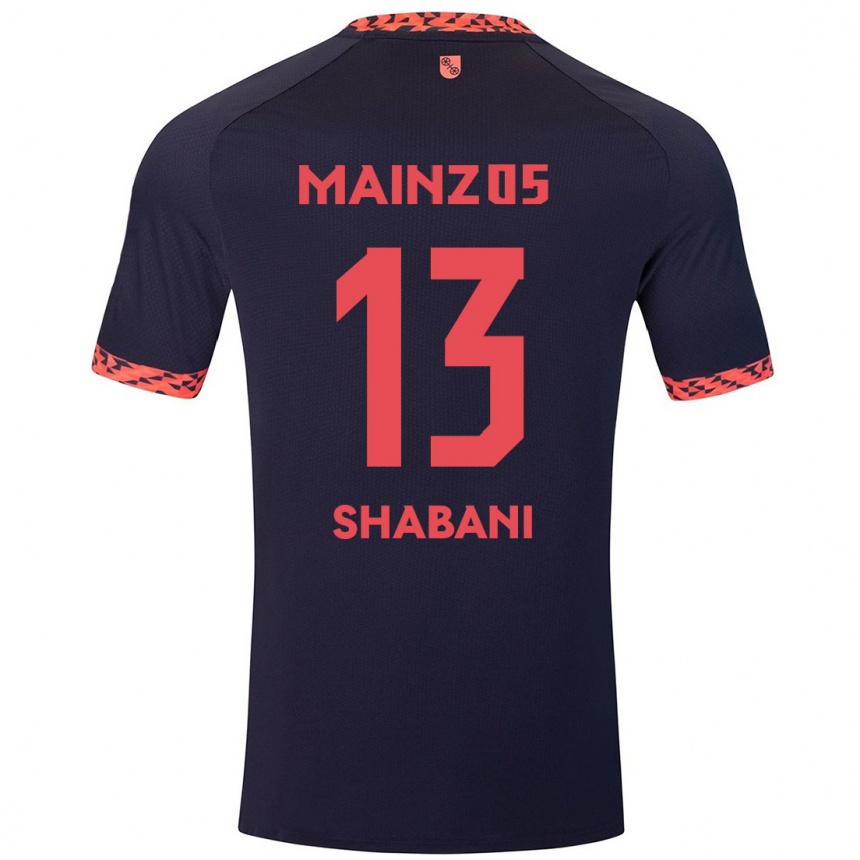 Mujer Fútbol Camiseta Eniss Shabani #13 Azul Coral Rojo 2ª Equipación 2024/25 Argentina