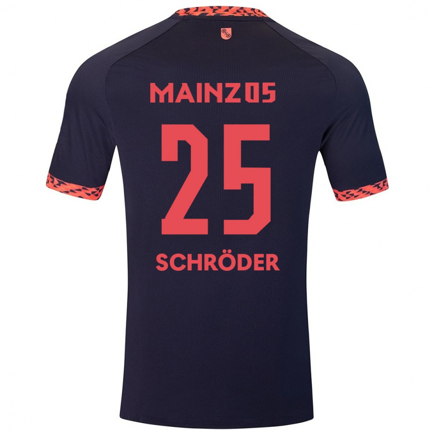 Mujer Fútbol Camiseta Maxim Schröder #25 Azul Coral Rojo 2ª Equipación 2024/25 Argentina