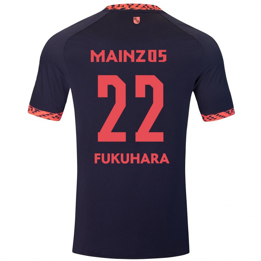 Mujer Fútbol Camiseta Yuuka Fukuhara #22 Azul Coral Rojo 2ª Equipación 2024/25 Argentina