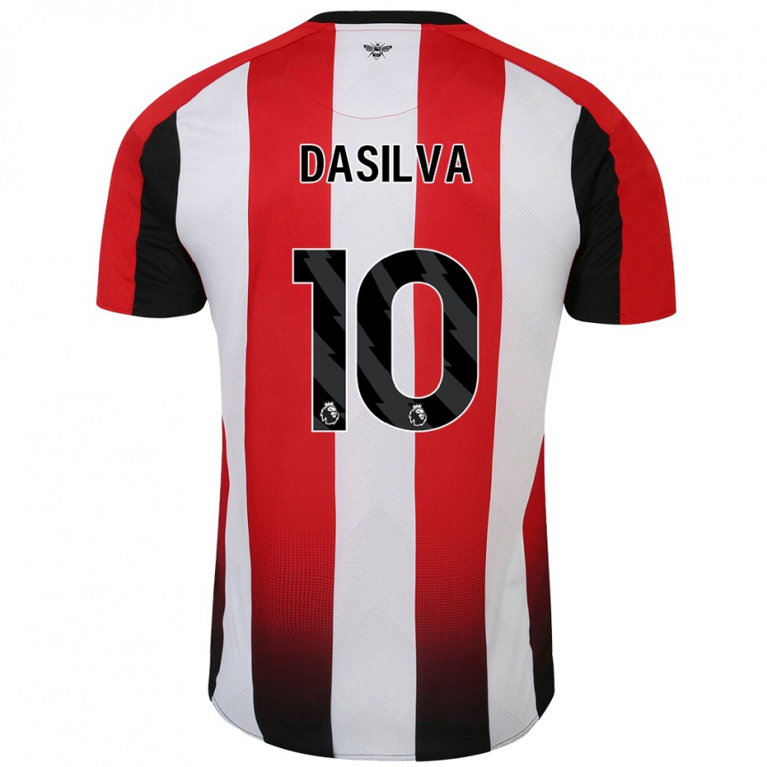 Niño Fútbol Camiseta Josh Dasilva #10 Rojo Blanco 1ª Equipación 2024/25 Argentina