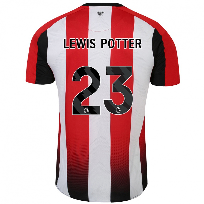 Niño Fútbol Camiseta Keane Lewis-Potter #23 Rojo Blanco 1ª Equipación 2024/25 Argentina