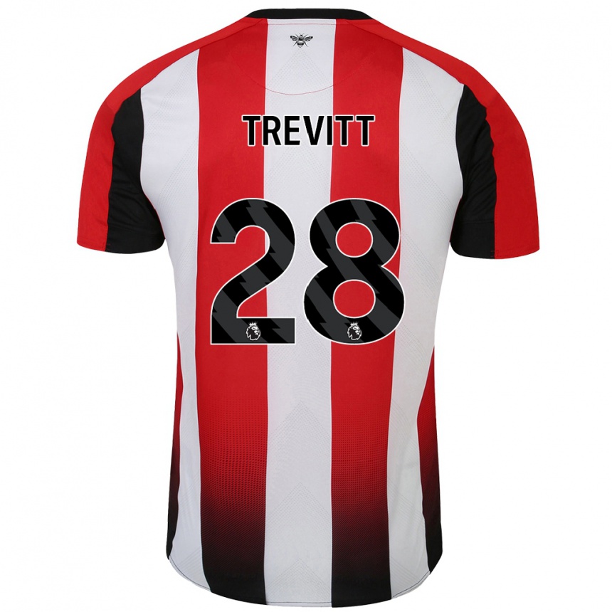 Niño Fútbol Camiseta Ryan Trevitt #28 Rojo Blanco 1ª Equipación 2024/25 Argentina