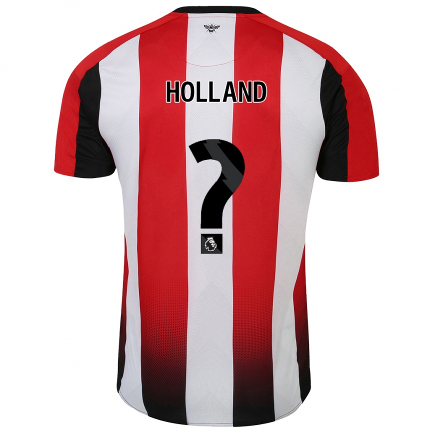 Niño Fútbol Camiseta Isaac Holland #0 Rojo Blanco 1ª Equipación 2024/25 Argentina