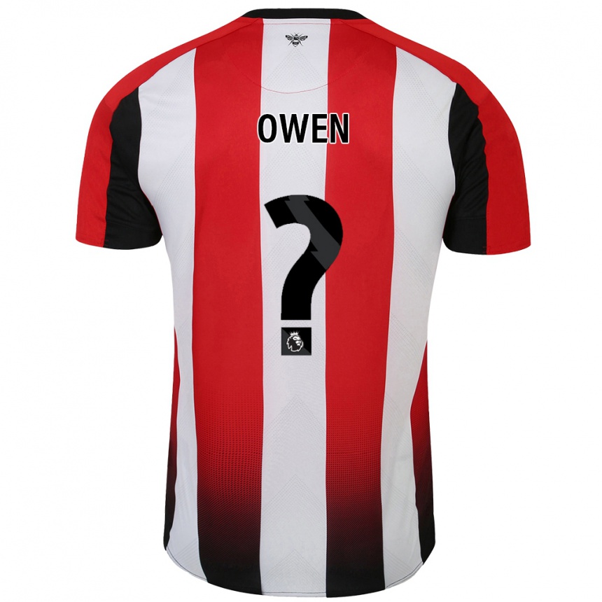 Niño Fútbol Camiseta Riley Owen #0 Rojo Blanco 1ª Equipación 2024/25 Argentina