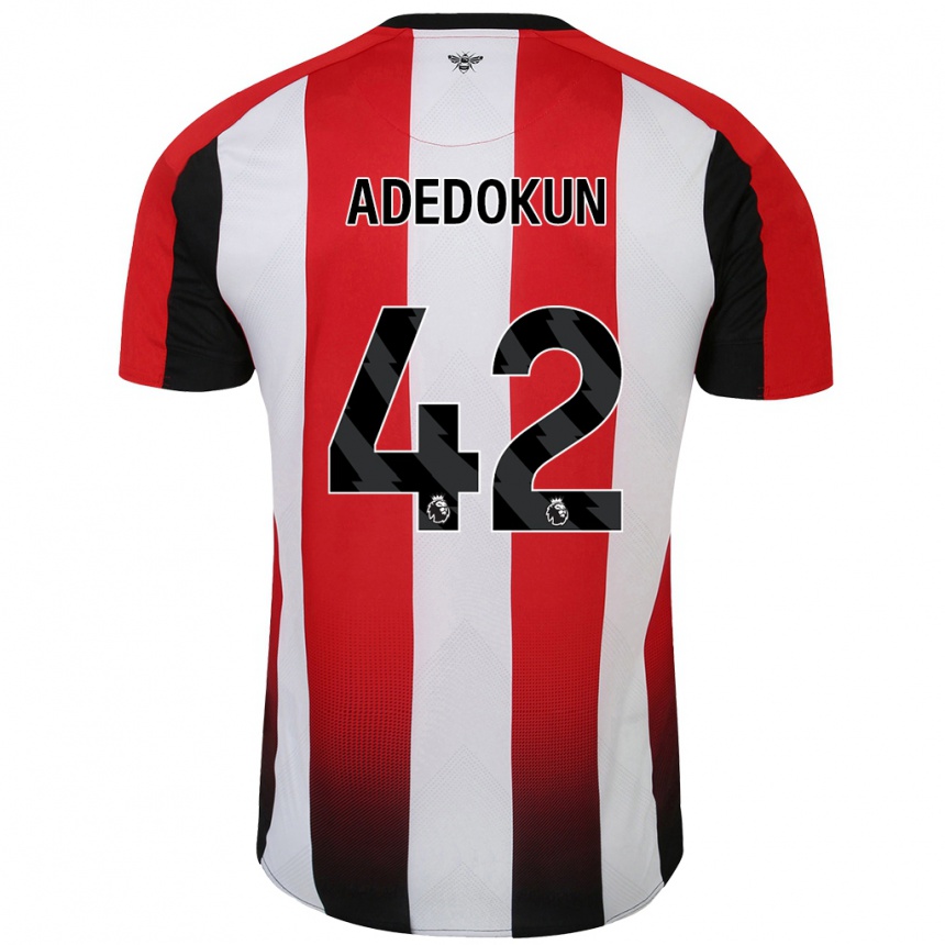 Niño Fútbol Camiseta Val Adedokun #42 Rojo Blanco 1ª Equipación 2024/25 Argentina