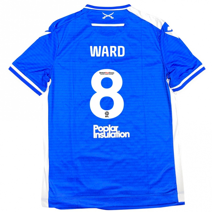 Niño Fútbol Camiseta Grant Ward #8 Azul Blanco 1ª Equipación 2024/25 Argentina