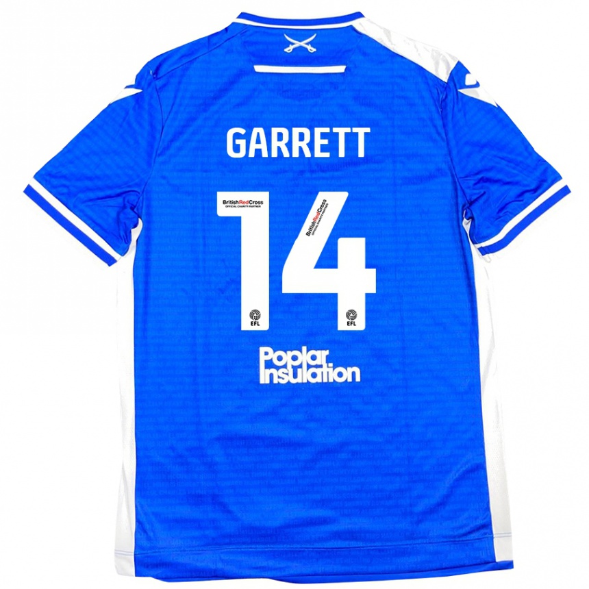 Niño Fútbol Camiseta Jake Garrett #14 Azul Blanco 1ª Equipación 2024/25 Argentina