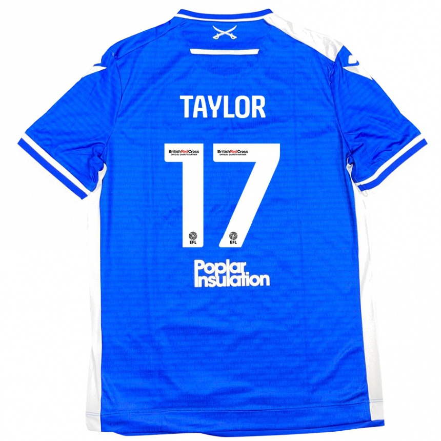 Niño Fútbol Camiseta Connor Taylor #17 Azul Blanco 1ª Equipación 2024/25 Argentina