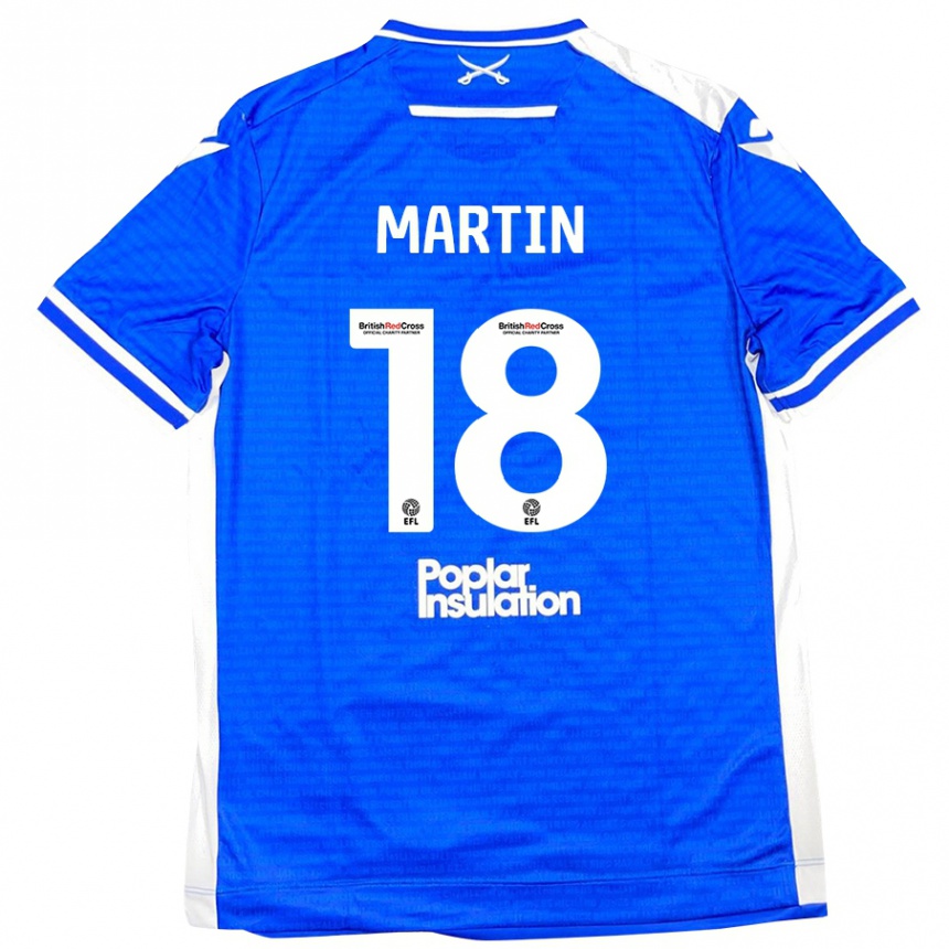 Niño Fútbol Camiseta Chris Martin #18 Azul Blanco 1ª Equipación 2024/25 Argentina