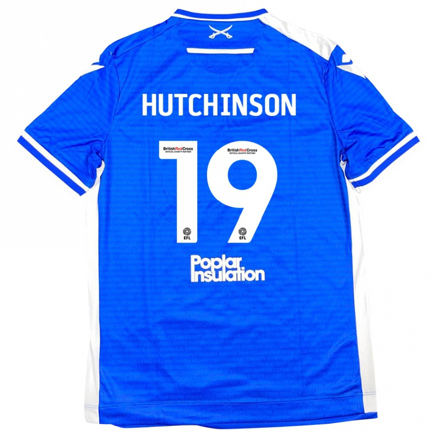 Niño Fútbol Camiseta Isaac Hutchinson #19 Azul Blanco 1ª Equipación 2024/25 Argentina