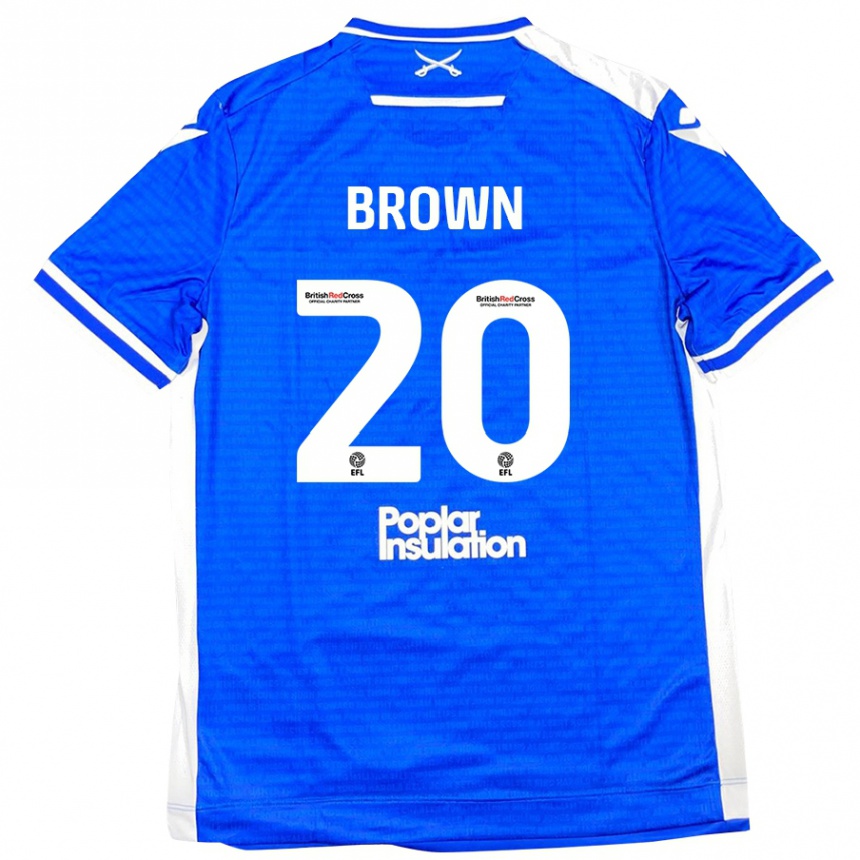 Niño Fútbol Camiseta Jevani Brown #20 Azul Blanco 1ª Equipación 2024/25 Argentina