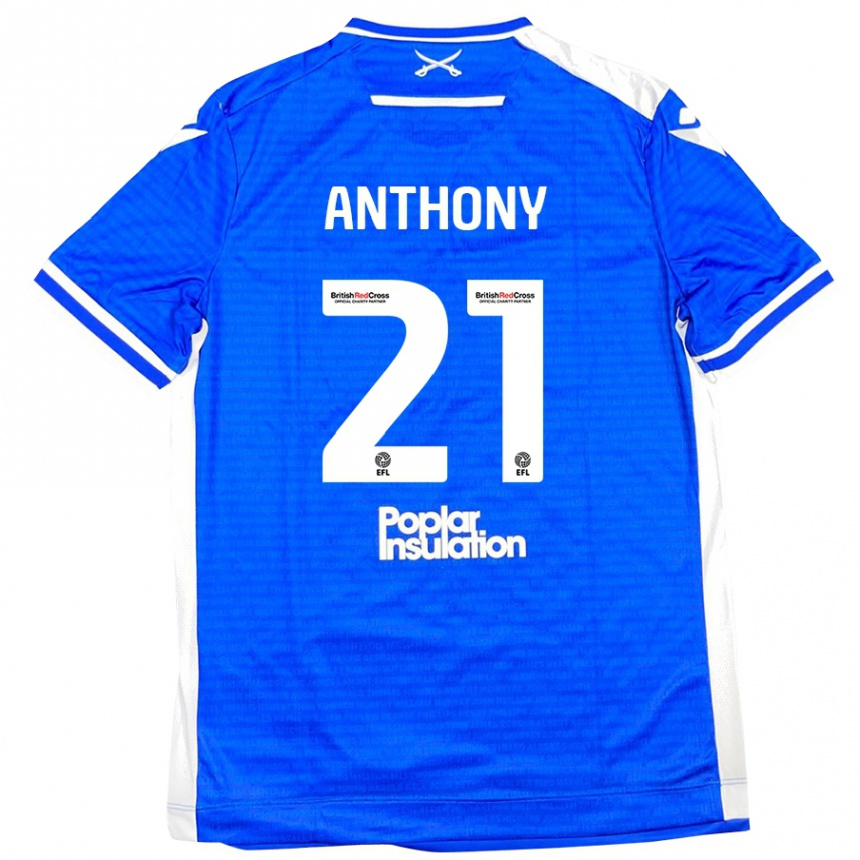 Niño Fútbol Camiseta Micah Anthony #21 Azul Blanco 1ª Equipación 2024/25 Argentina