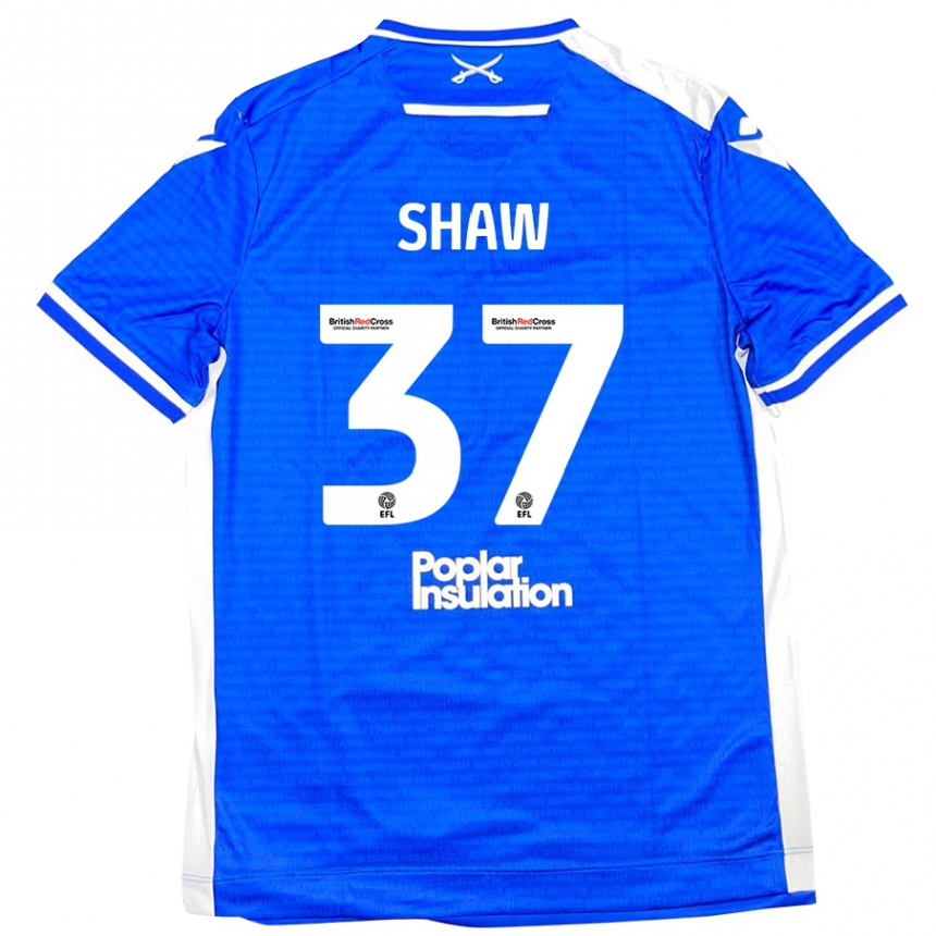 Niño Fútbol Camiseta Kofi Shaw #37 Azul Blanco 1ª Equipación 2024/25 Argentina