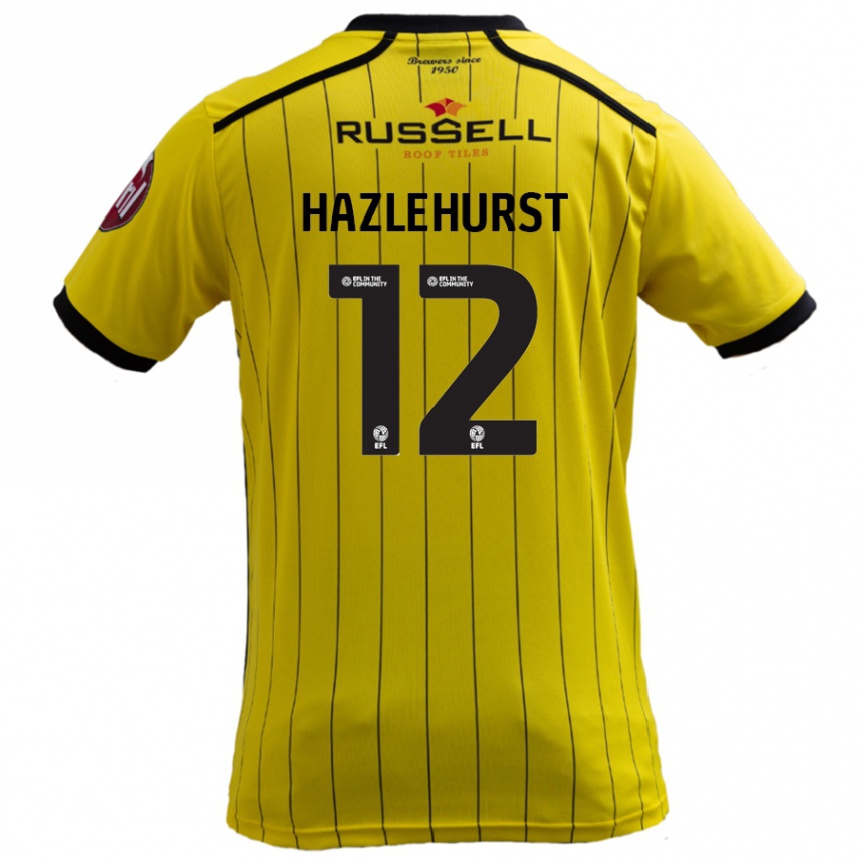 Niño Fútbol Camiseta Jack Hazlehurst #12 Amarillo 1ª Equipación 2024/25 Argentina