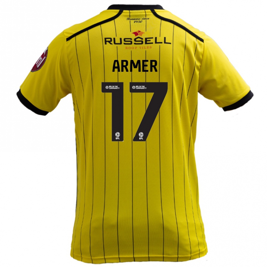 Niño Fútbol Camiseta Jack Armer #17 Amarillo 1ª Equipación 2024/25 Argentina