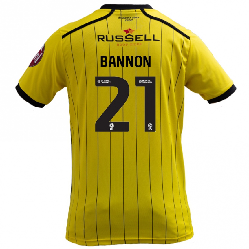 Niño Fútbol Camiseta Alex Bannon #21 Amarillo 1ª Equipación 2024/25 Argentina