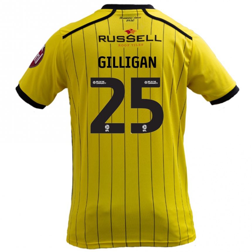 Niño Fútbol Camiseta Ciaran Gilligan #25 Amarillo 1ª Equipación 2024/25 Argentina