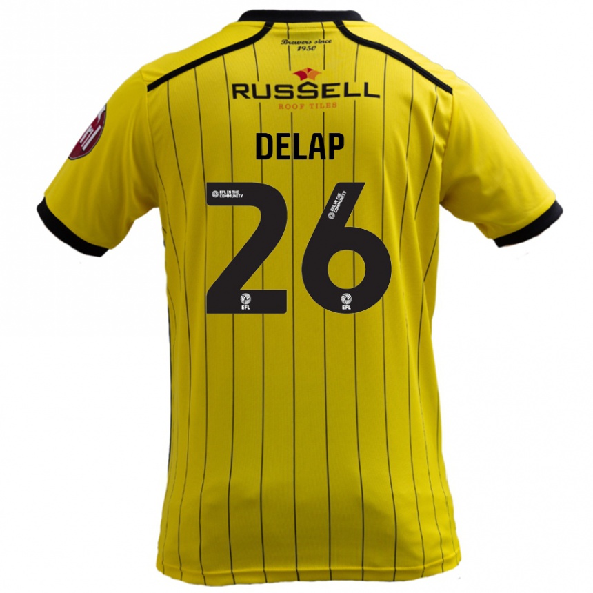 Niño Fútbol Camiseta Finn Delap #26 Amarillo 1ª Equipación 2024/25 Argentina